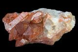 Natural, Red Quartz Crystal Cluster - Morocco #153770-1